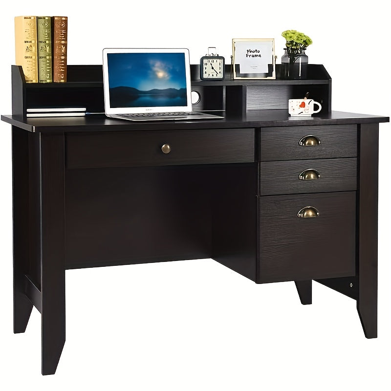 Computer Desk 47.5'' with 4 Drawers - Monitor Holder Home