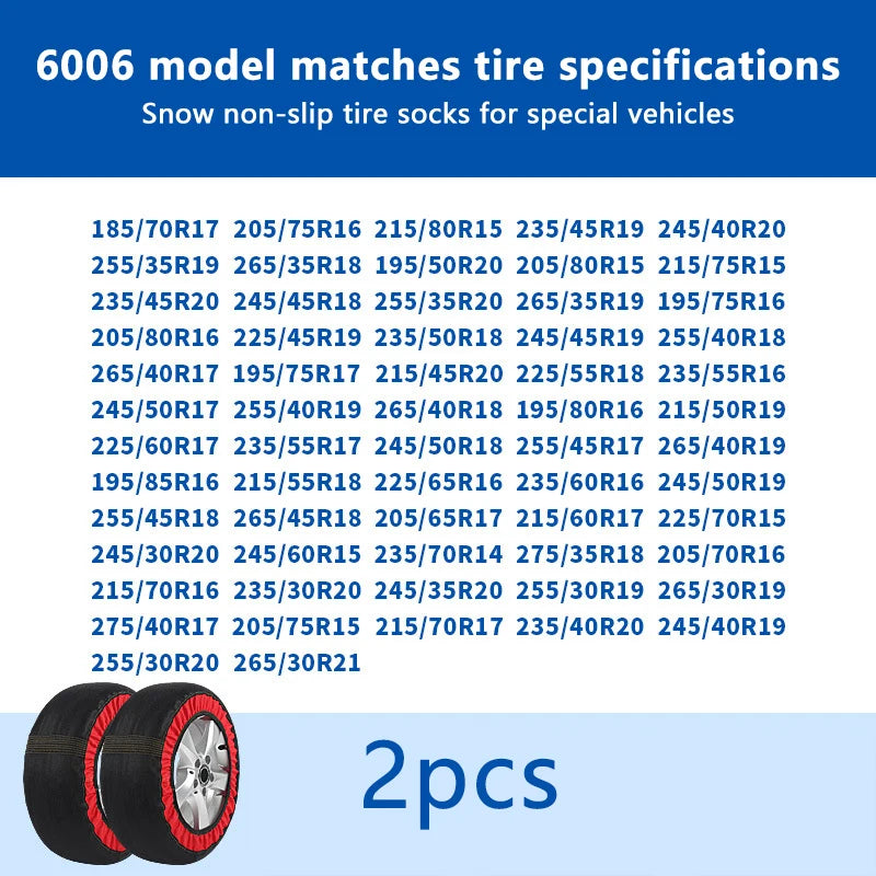 Car Wheel Chains Winter Anti-Slip - Emergency Easy Installation Snow Socks