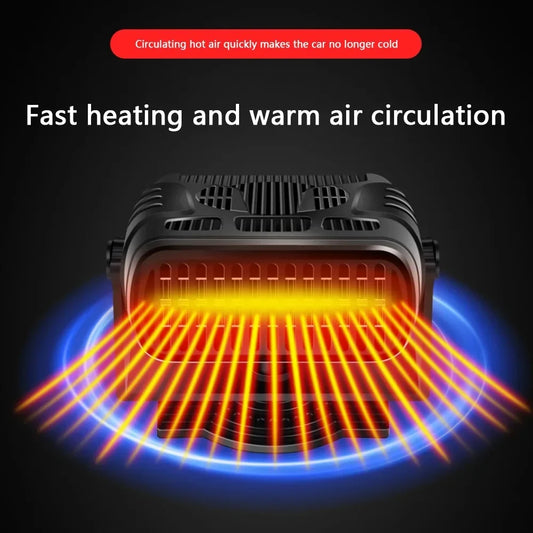 2-in-1 Car Fan Heater 12V/24V 120W - Anti-Fog Defroster 2026
