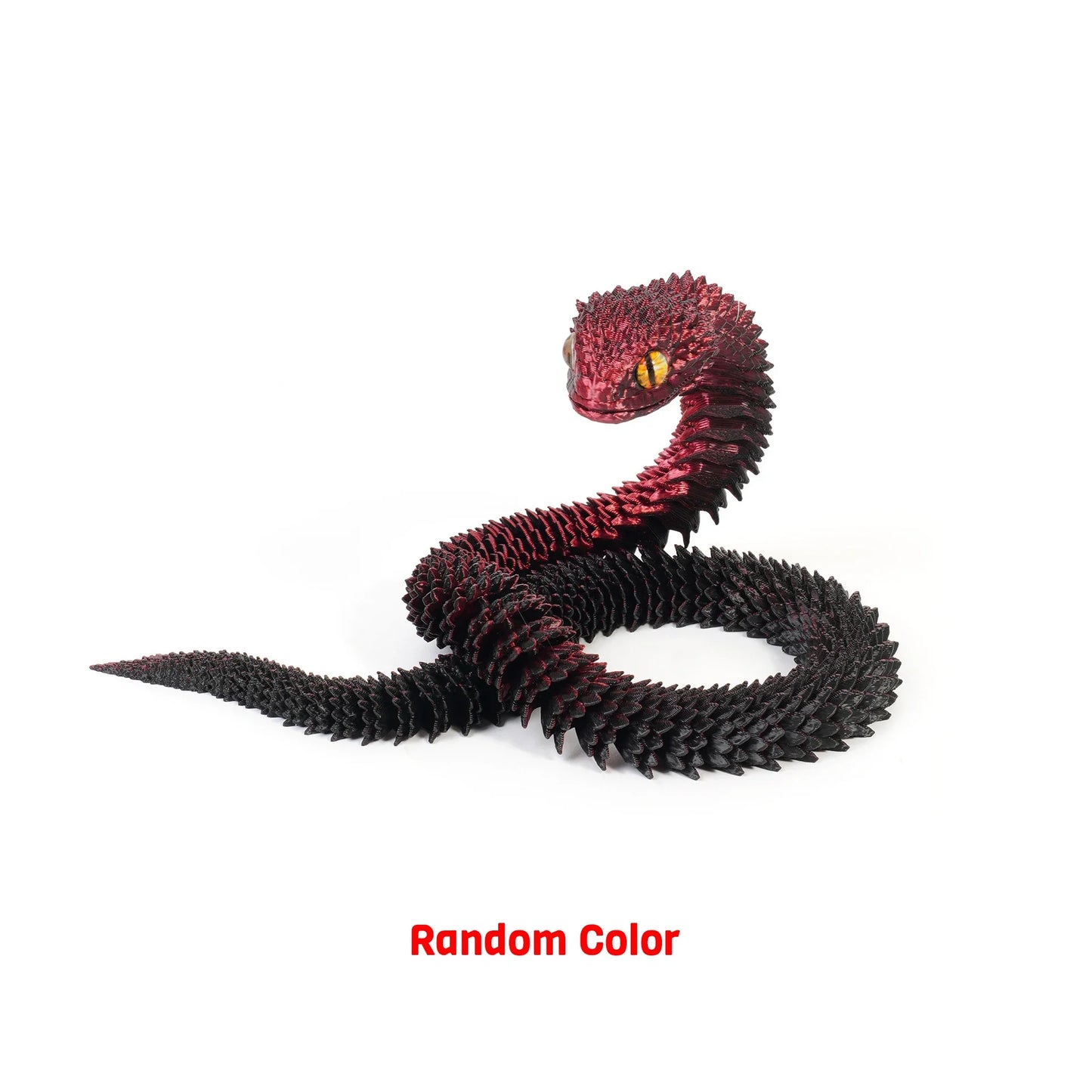 3D Printed Snake Fidget Toy – Movable Joint Figurine