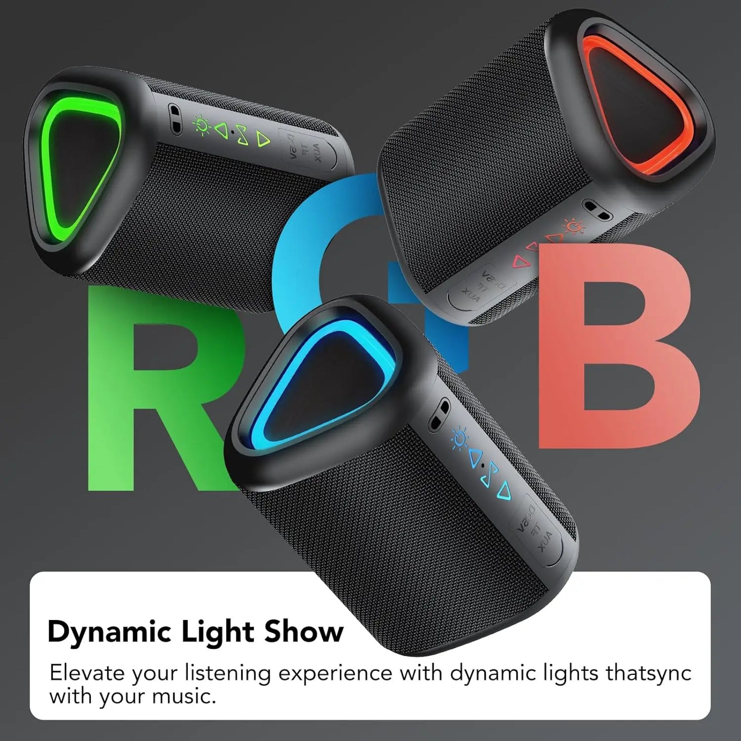 2025 LED IPX7 Bluetooth Speaker - Portable 24H Enhanced Bass
