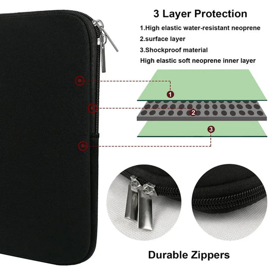 Laptop Sleeve 11-15.6'' - Travel Bag for MacBook Dell Laptop