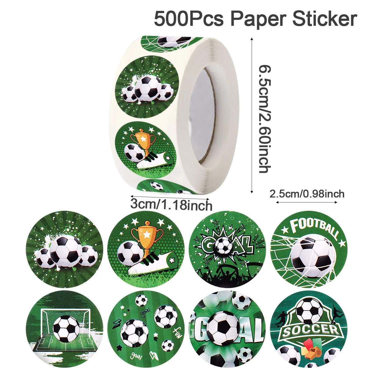 500pcs Football Stickers - Stickers Soccer Theme Birthday Baby Shower