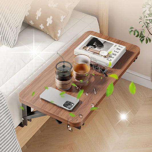 Foldable Bed Dorm Organizer - Attachable Bedside Under-Bed Storage Shelf