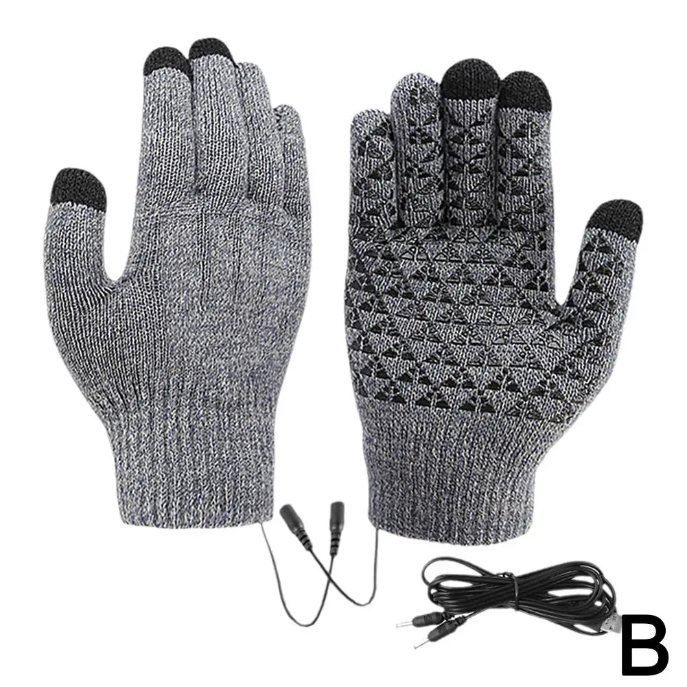 USB Heated Gloves Touchscreen Winter - Thermal Windproof Motorcycle Bike
