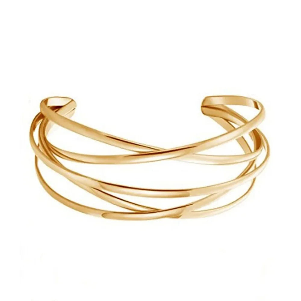 Stainless Steel Rose Bangle Bracelet Women's - Charm Luxury Elegant