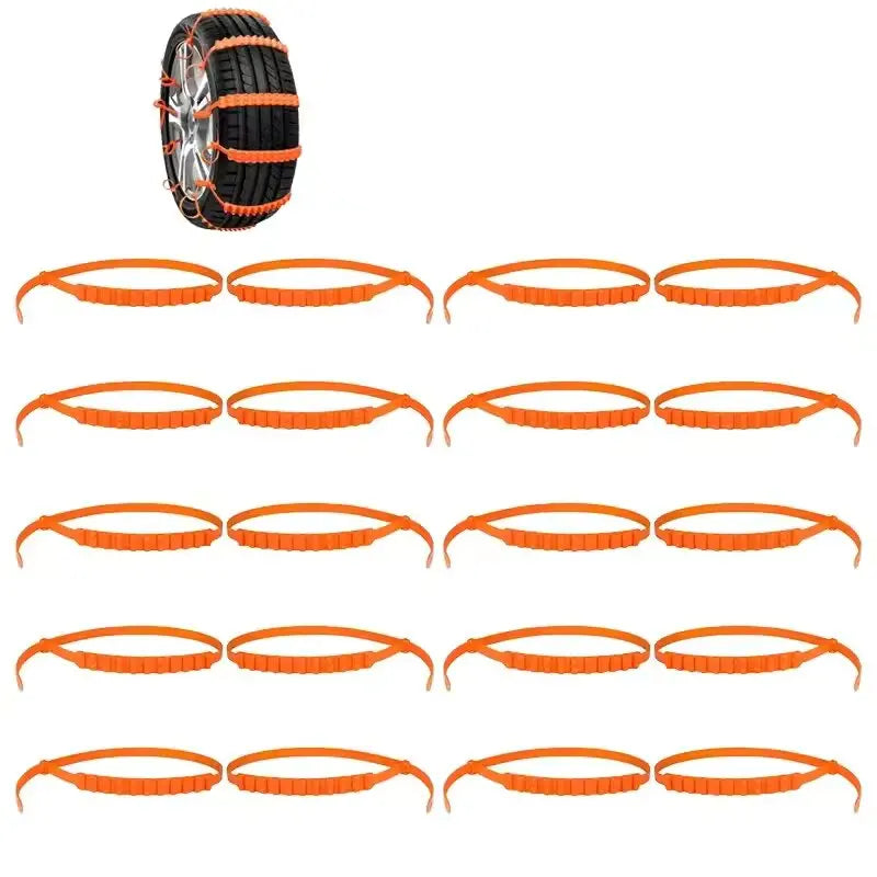Car Snow Chains 10/20pcs - Anti-Slip Winter Emergency Auto