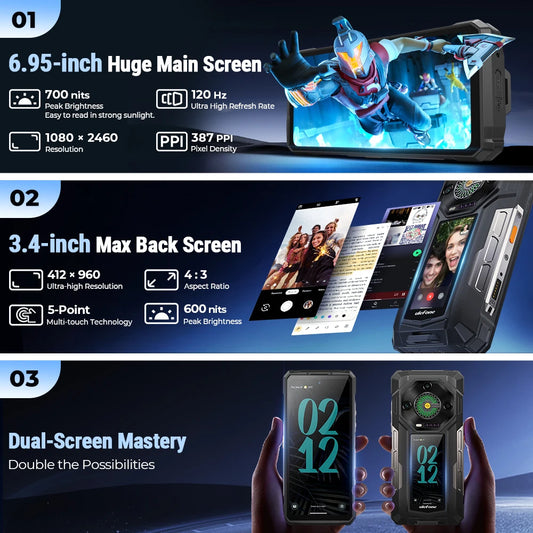 Smartphone Ulefone Armor 33 Pro 5G Rugged - Battery 25500mAh 512GB NFC