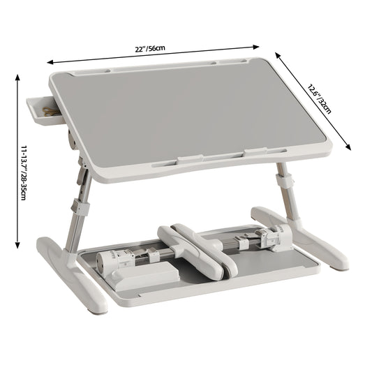 Foldable Laptop Table Height Adjustable - Ergonomic Desk with Storage