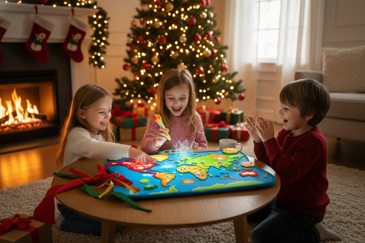 Toy educational en action with children