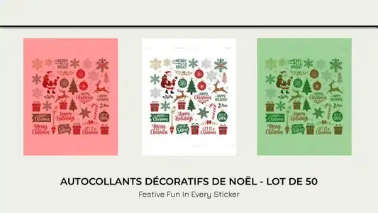 Autocollants Décoratifs de Noël - Lot de 50 by@Outfy