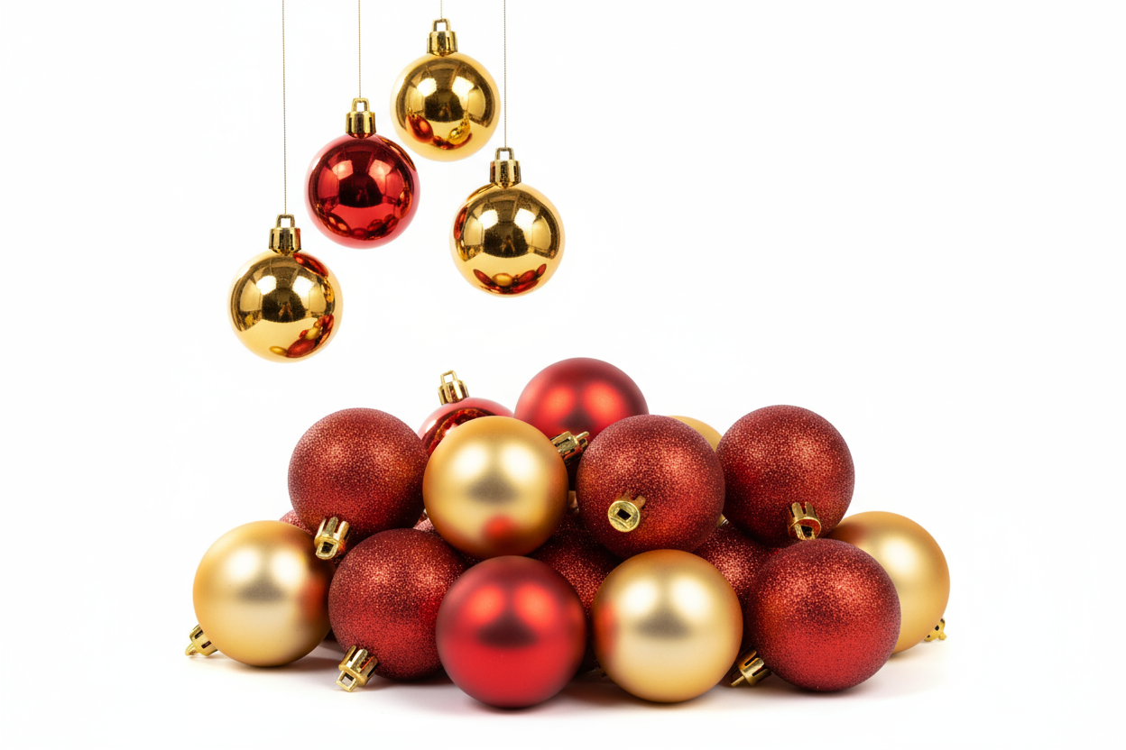 24-Pack Christmas Balls Red and Gold