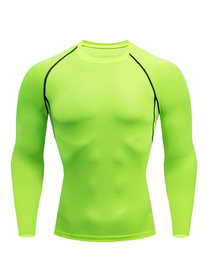 Men's Fitness PRO Quick-Dry T-Shirt - Long Sleeve Stretch Running