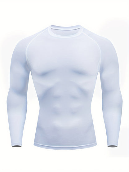 Men's Fitness PRO Quick-Dry T-Shirt - Long Sleeve Stretch Running