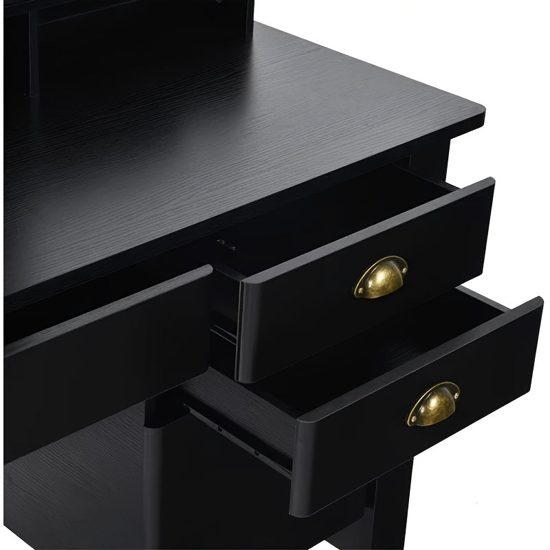 Computer Desk 47.5'' with 4 Drawers - Monitor Holder Home
