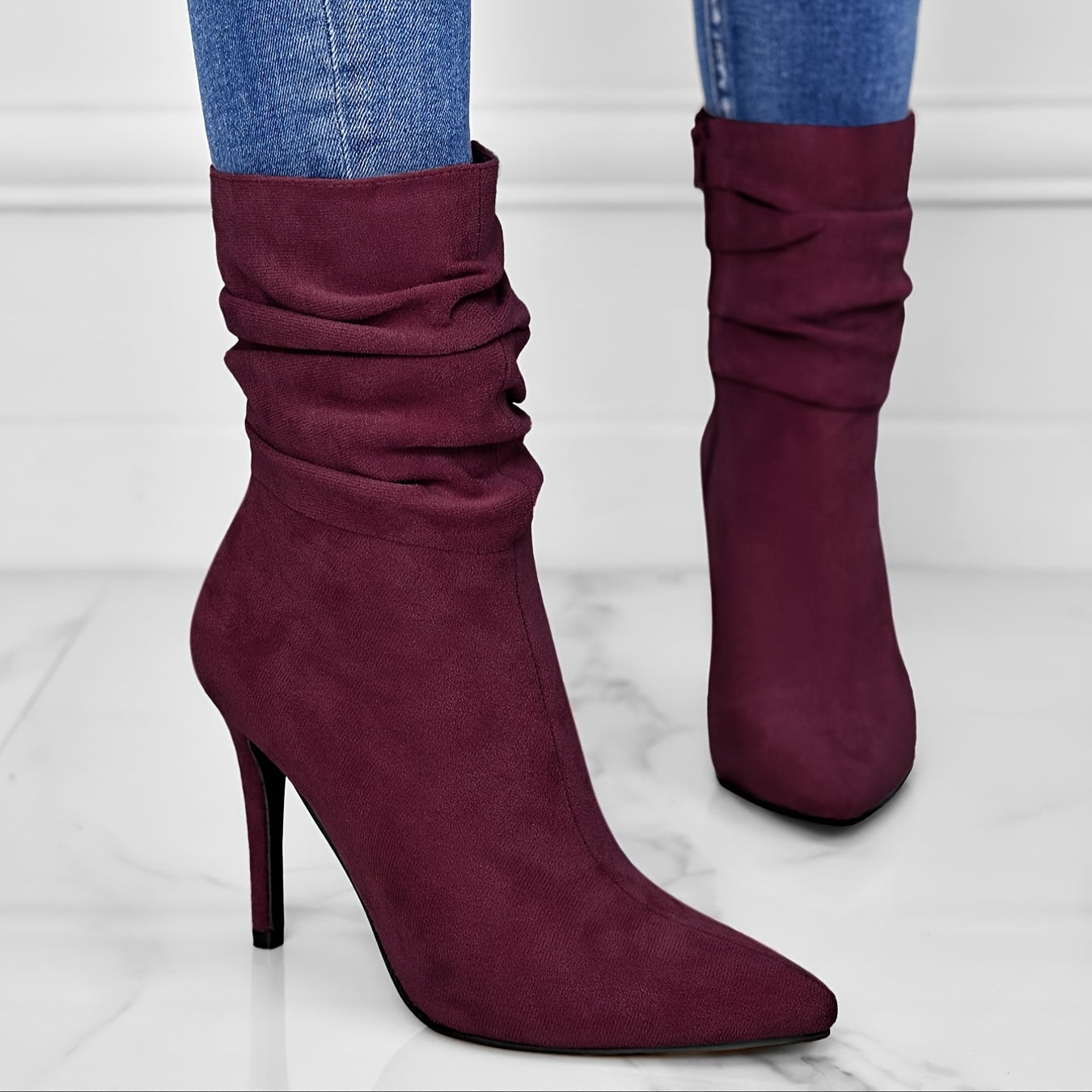 Boots Mid-Calf Women's - Zipper Comfort Casual Round Toe