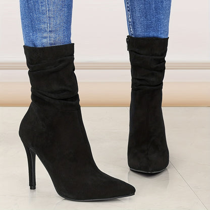 Boots Mid-Calf Women's - Zipper Comfort Casual Round Toe