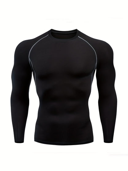 Men's Fitness PRO Quick-Dry T-Shirt - Long Sleeve Stretch Running