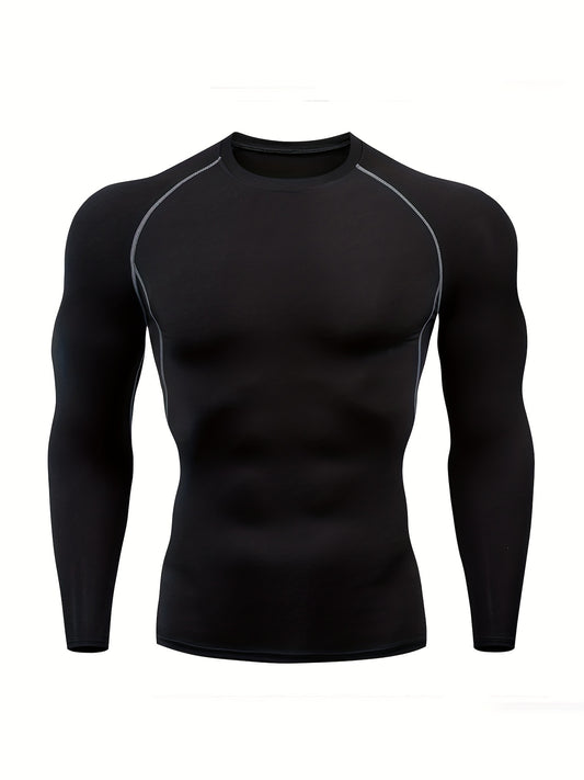 Men's Fitness PRO Quick-Dry T-Shirt - Long Sleeve Stretch Running