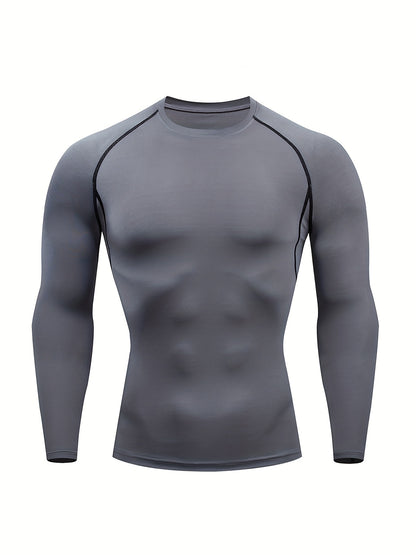 Men's Fitness PRO Quick-Dry T-Shirt - Long Sleeve Stretch Running