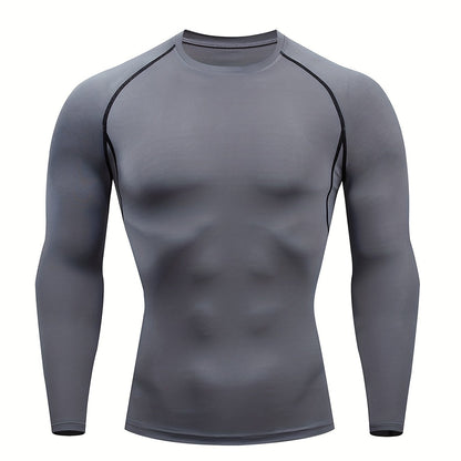 Men's Fitness PRO Quick-Dry T-Shirt - Long Sleeve Stretch Running