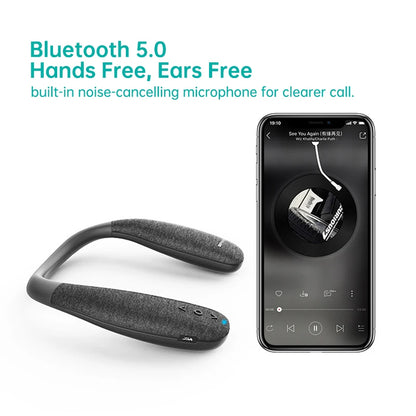 Neck Bluetooth Speaker - Wireless Portable 10H Stereo 3D