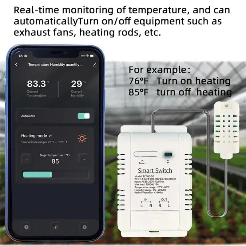 Tuya Smart WiFi Thermostat - Temperature Humidity Consumption Control