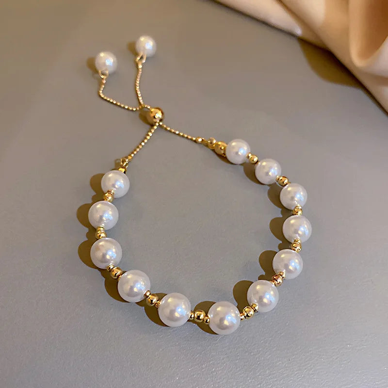 Women's Elegant Baroque Pearl Bracelet - Bangle Simulated Gift Birthday Evening