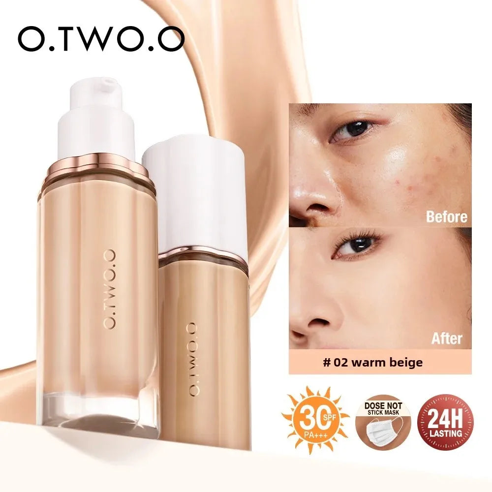 O.TWO.O Liquid Foundation 30ml SPF30 Waterproof - Full Coverage Concealer