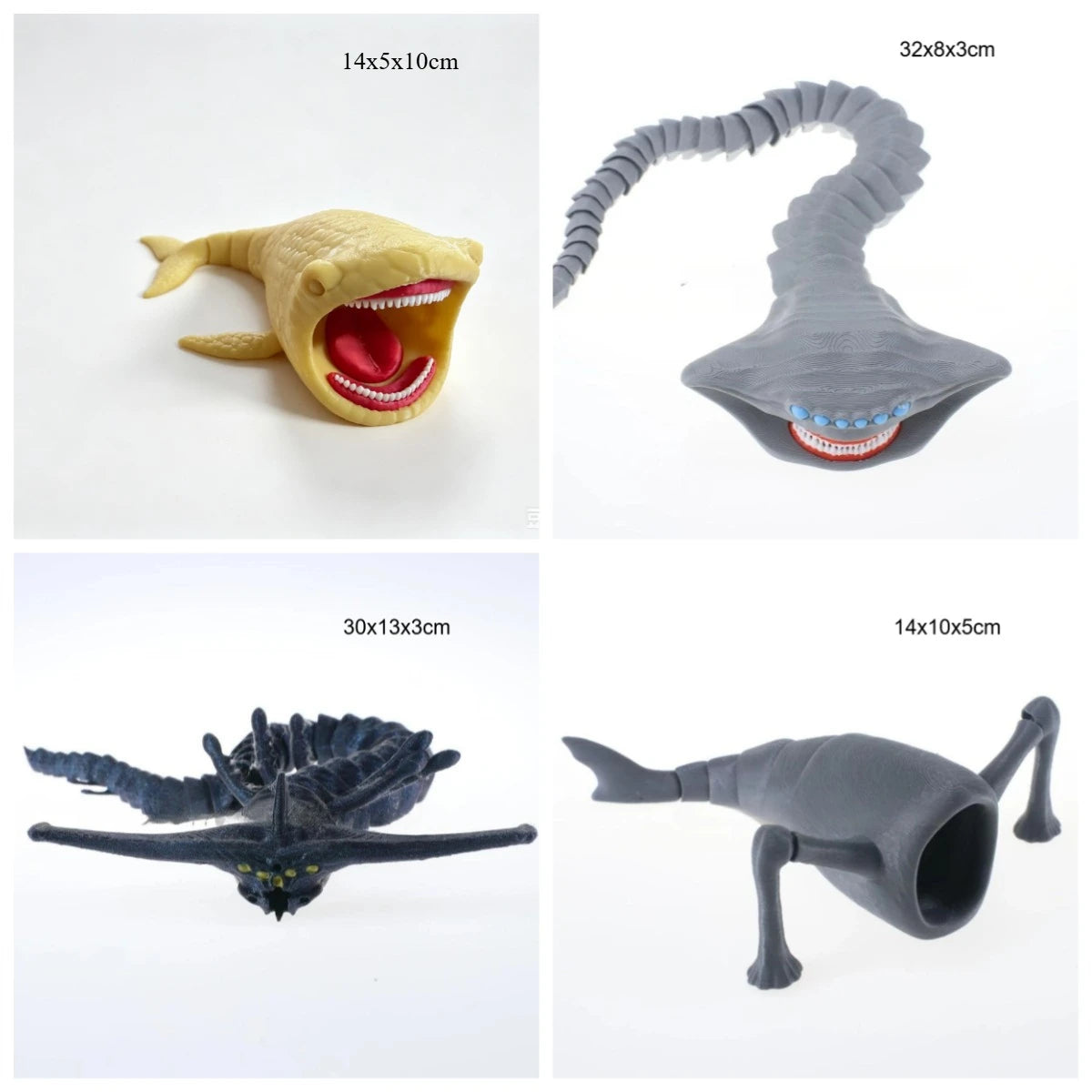 3D Printed Sea Monster Action Figure – Movable Deep Sea Creature Toy