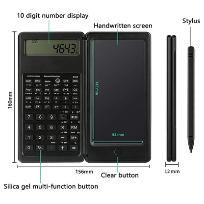 Scientific Calculator 2-in-1 Foldable - 6" LCD Drawing Tablet Desk