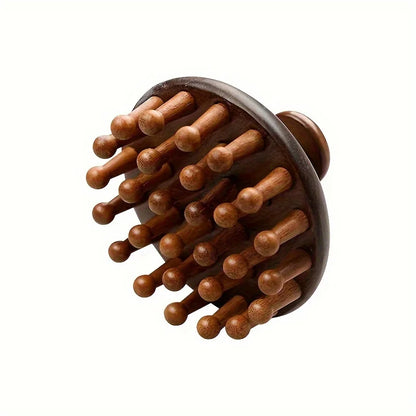 Scalp Massager Mahogany Ergonomic - Relaxation Tool Full Body