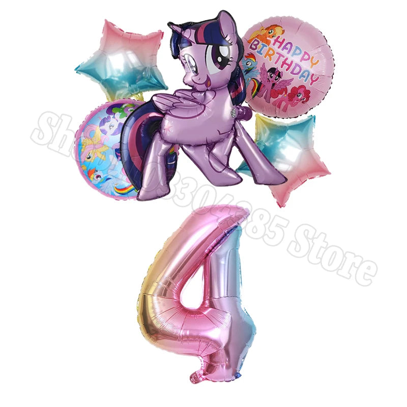 My Little Pony Number Balloons 1-10 Unicorn - Birthday Baby Shower Party