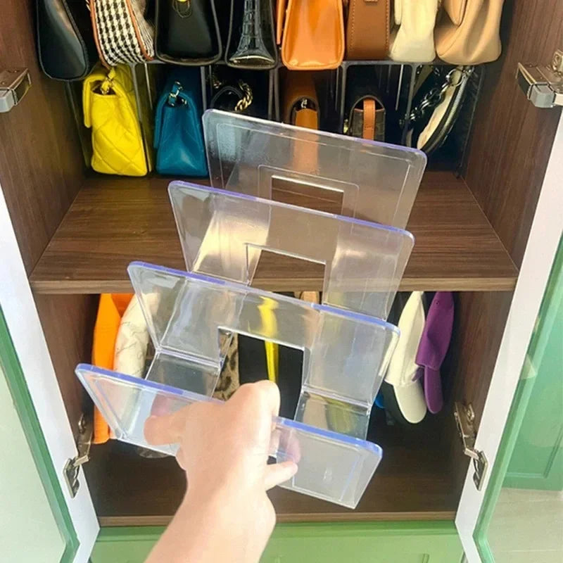 Handbag Wardrobe Organizer Transparent - Shelf Storage Display