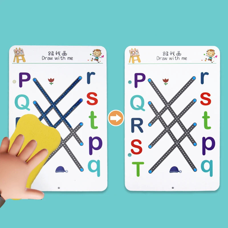 Montessori Math Drawing Tablet - Educational Pen Control Game Kids