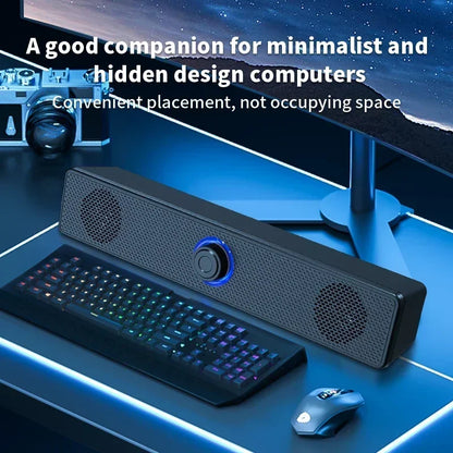 4D Surround Desk Speaker - Bluetooth/Wired Built-in Mic