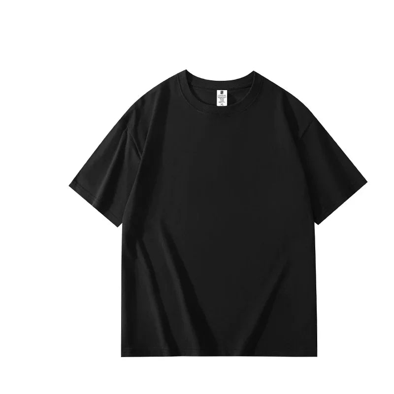 T-Shirt Men's Cotton Premium Round Collar Short Sleeve - Breathable Summer