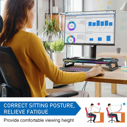 Monitor Holder ITLY D2 Foldable - Multifunctional Desk Organizer