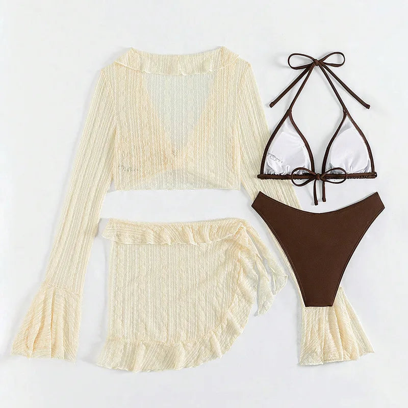 Women's 4-Piece Swimsuit Set – Bikini, Cover-Up & More | Summer 2026