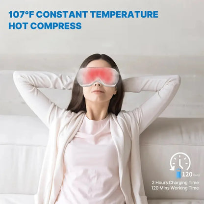Heated Eye Massager - Eye Mask for Migraine 3-Mode Fatigue Relief