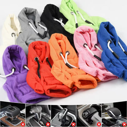 Winter Hooded Car Gear Shift Cover - Interior Decor Manual Automatic Universal