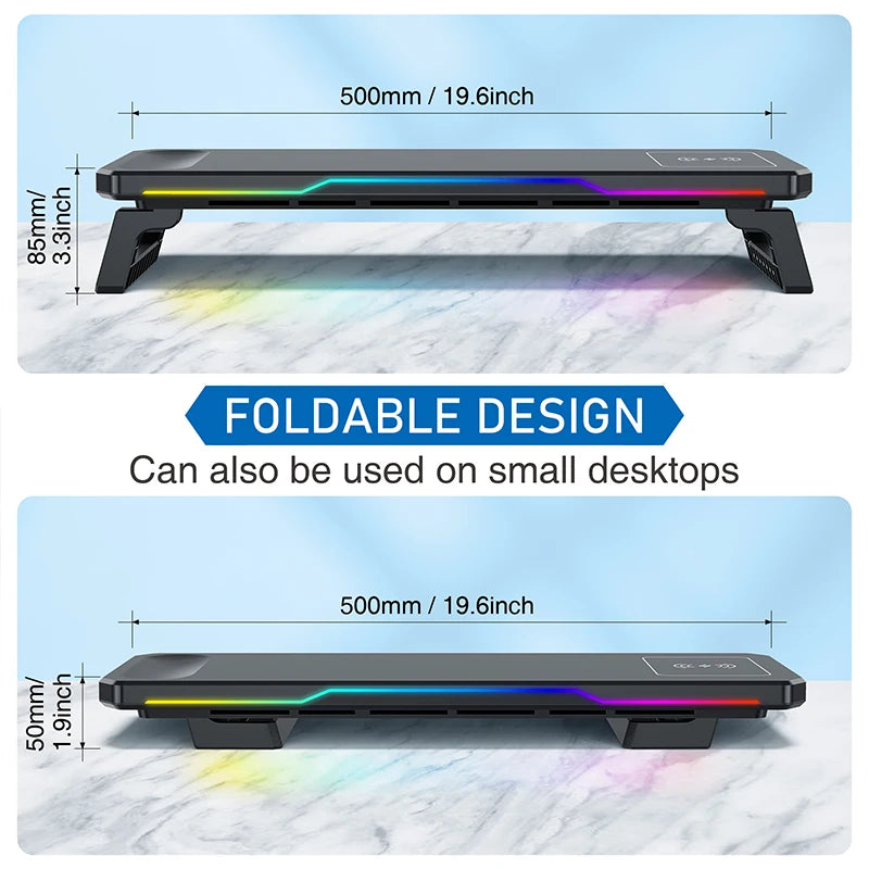 Monitor Holder ITLY D2 Foldable - Multifunctional Desk Organizer