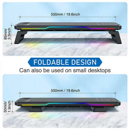 Monitor Holder ITLY D2 Foldable - Multifunctional Desk Organizer
