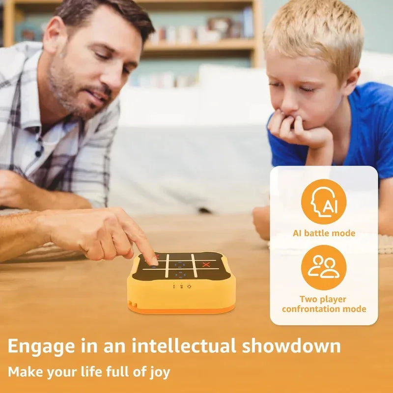 Montessori Electronic Tic-Tac-Toe Game - Portable Chess Puzzle Kids Adults