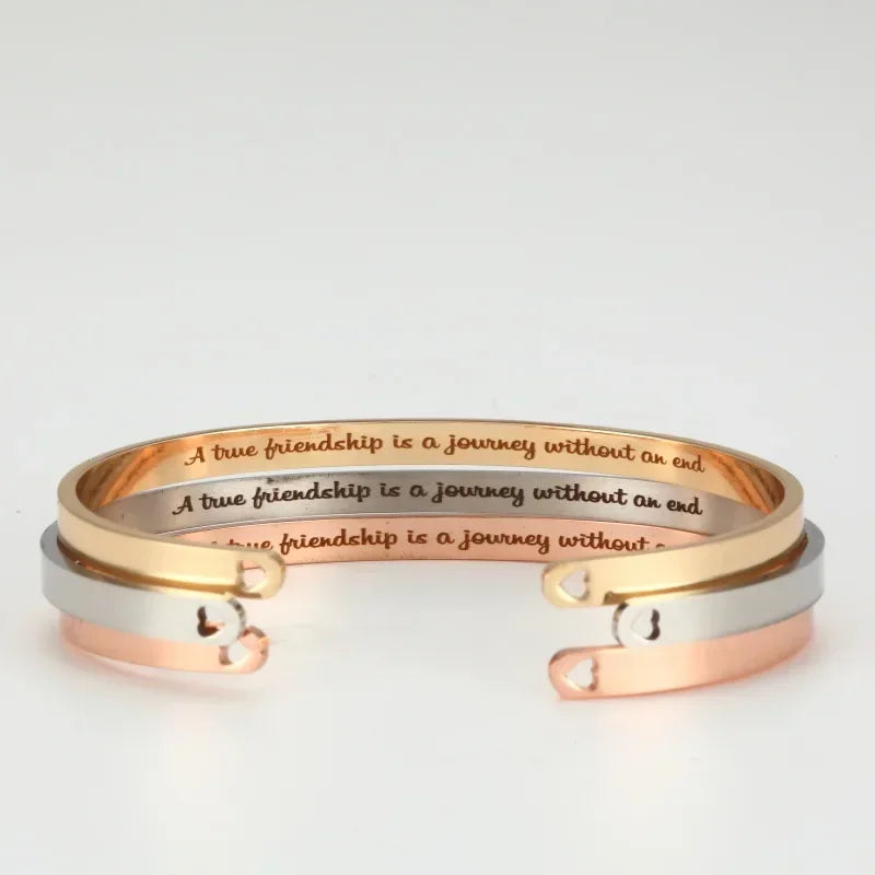 Personalized Coordinates Engraved Name Bangle - Stainless Steel Gift