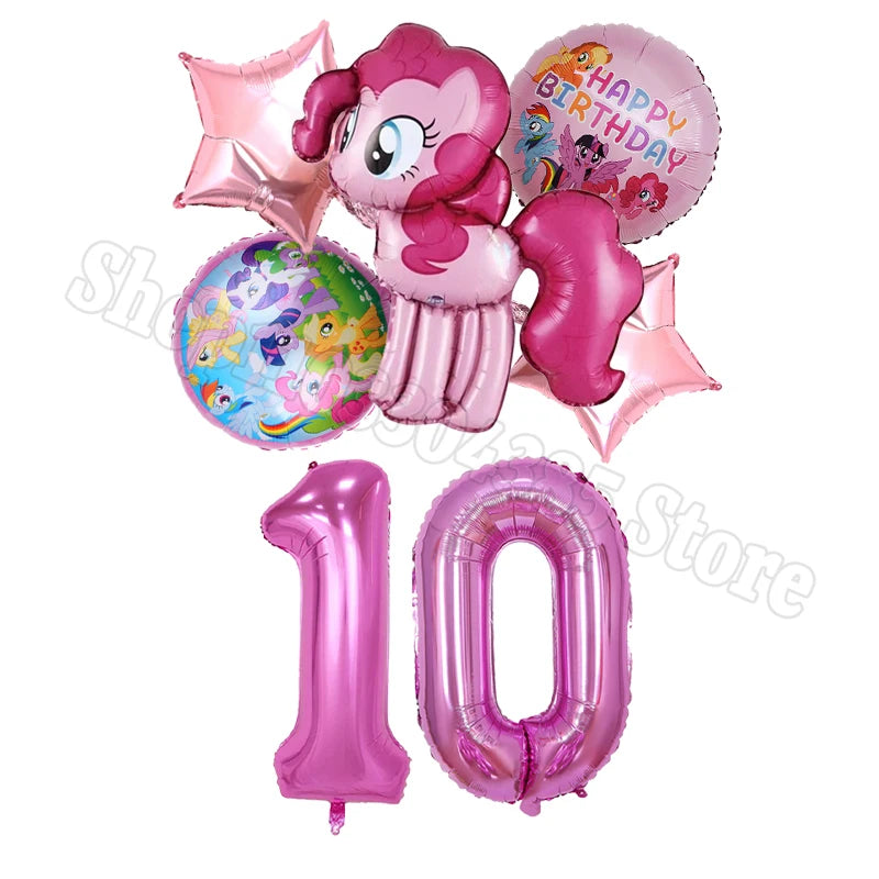 My Little Pony Number Balloons 1-10 Unicorn - Birthday Baby Shower Party