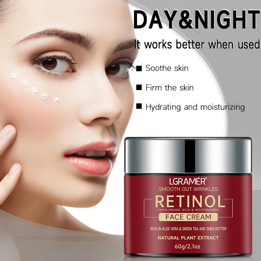 Serum Retinol + Cream Face Combo - Lifting Firming Moisturizing Anti-Aging