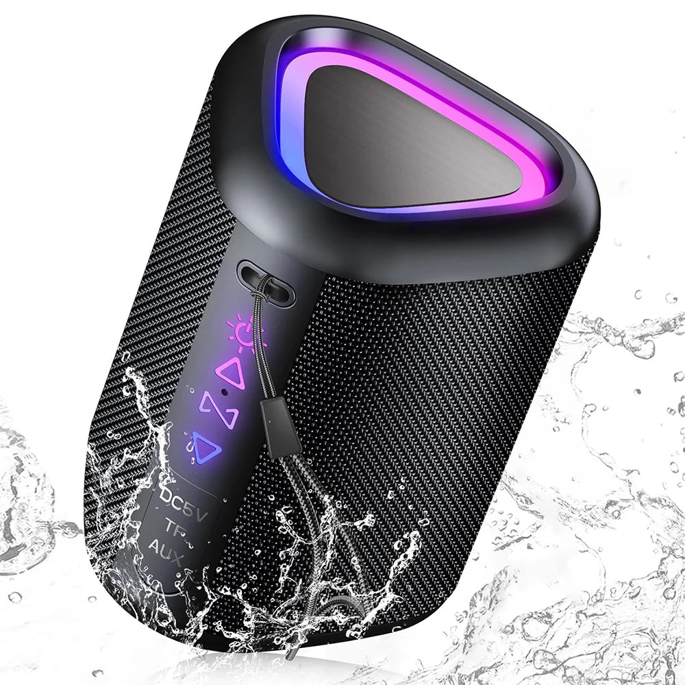 2025 LED IPX7 Bluetooth Speaker - Portable 24H Enhanced Bass