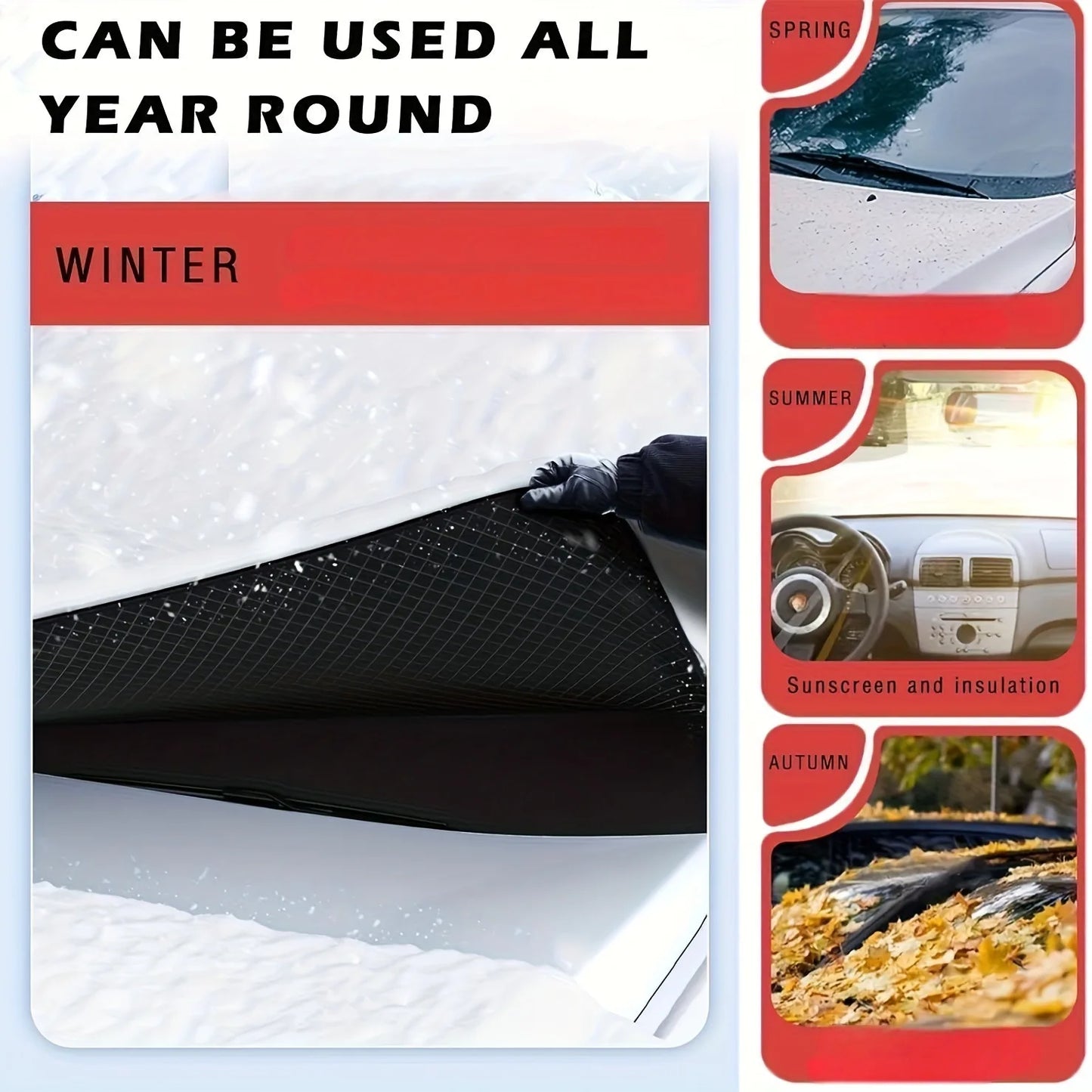 Magnetic Winter Windshield Snow Cover - Universal Outdoor Car Protection