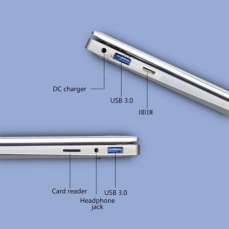 Laptop 14.1'' Windows 11 Pro 4-Core Intel 128GB-1TB SSD - Student Portable